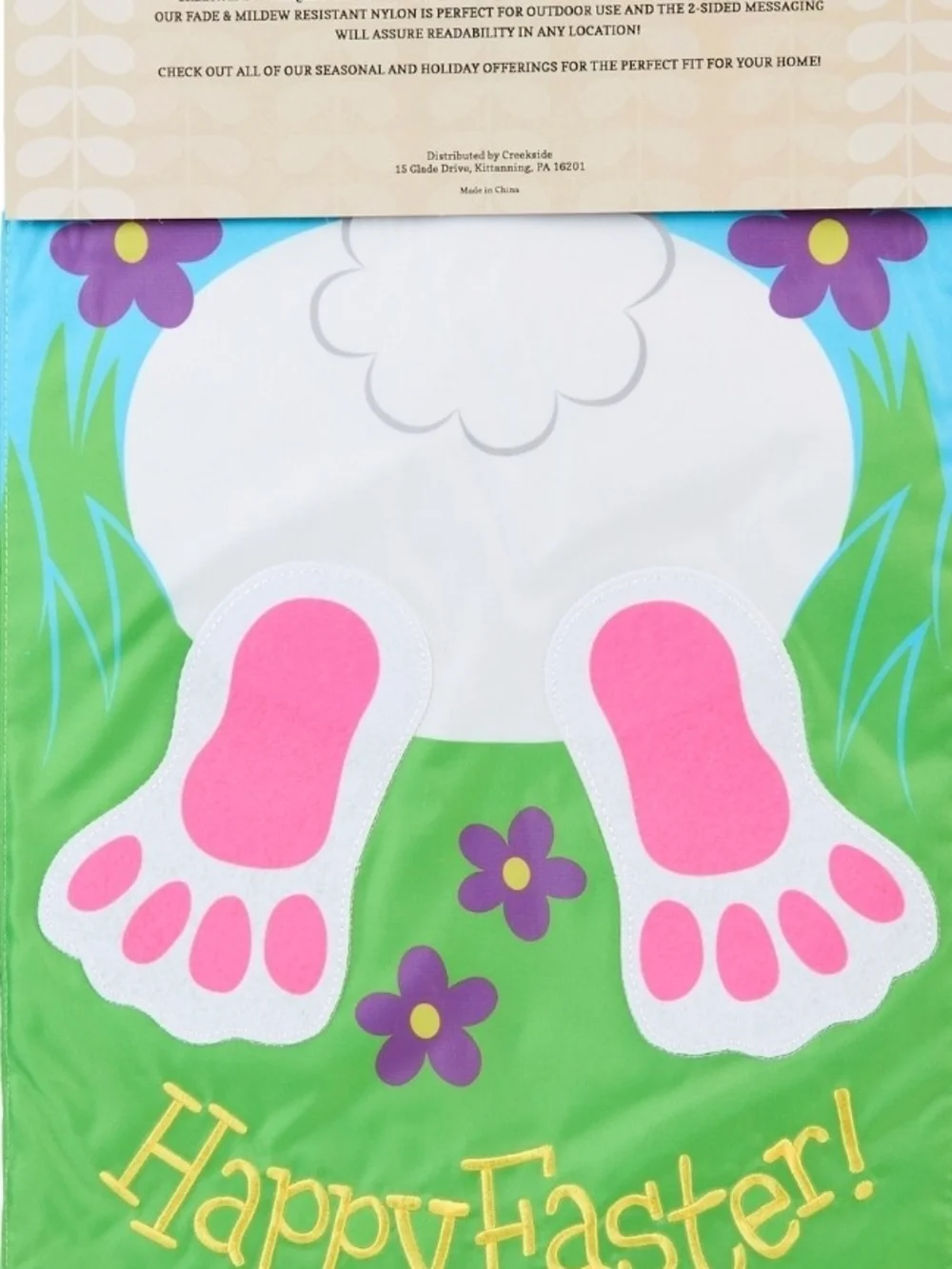 Creekside 12.5x18 Happy Easter Bunny Garden Flag